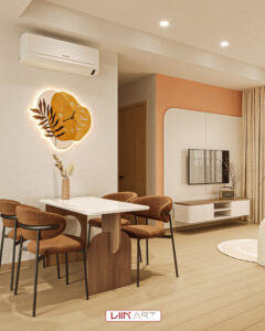 Chi Phí 90 Triệu – Mẫu Thiết Kế Chung Cư 52m² 2 Phòng Ngủ Bao Gồm Nội Thất