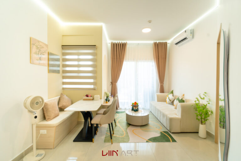 Giải pháp thiết kế nội thất căn hộ 43m² 1 phòng ngủ – Tối ưu công năng và thẩm mỹ cùng Liin Art